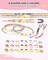 1740 Pieces Gold Beads for Friendship Bracelets Making Kit, 8 Shapes Organized Jewelry Making Supplies Spacer Beads Set with Rhinestones Crafts Gifts